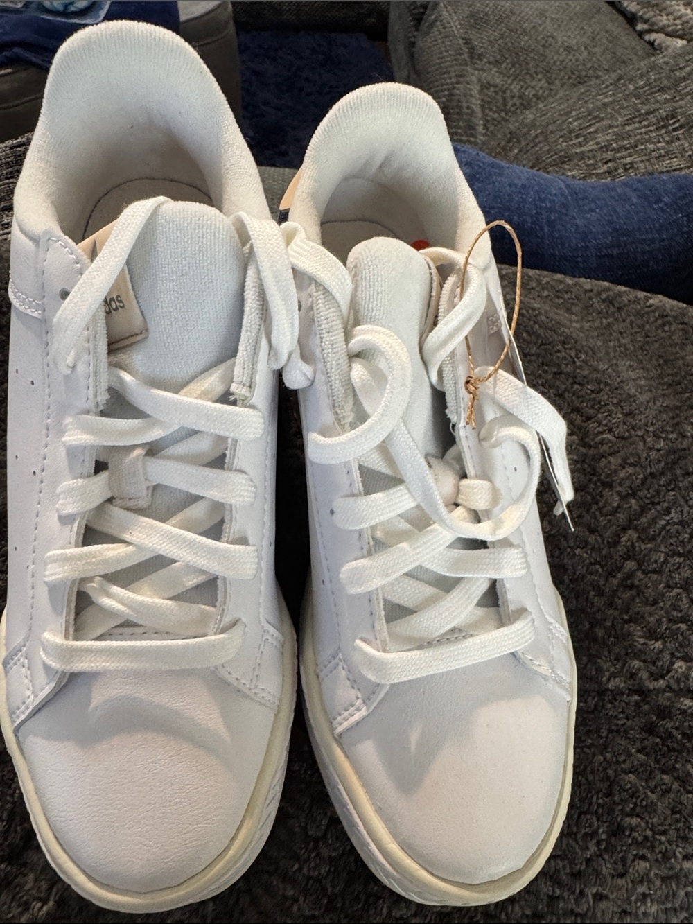 adidas White Low-Top Athletic Sneakers